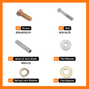 DURAFORCE Rear Left Right A-Arm Bushing Shafts Bolts Kit for Polaris Sportsman 500 03-10