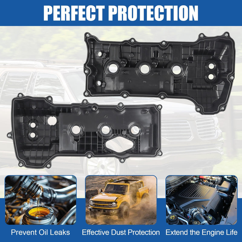 2Pcs Valve Covers for Ford F-150 2013-2016 Expedition 2015-17 3.5L Turbo