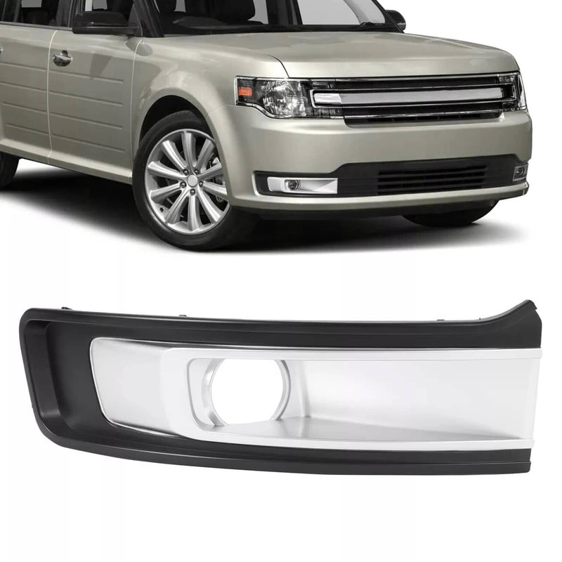 DURAFORCE DA8Z-17E810-BA Fog Light Bezel Cover Trim for Ford Flex 2013-2019 Silver Right