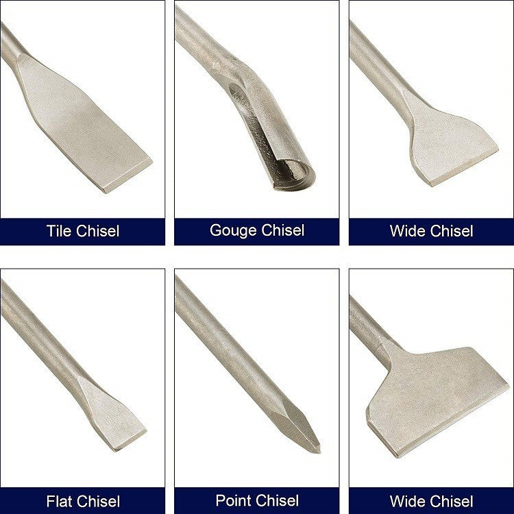 SDS Plus Hammer Drill Chisel Set Rotary Hammer Bits for Tile Masonry Concrete