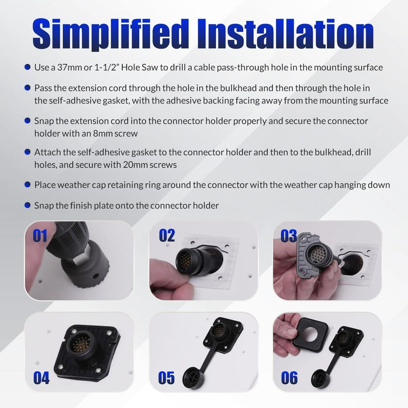 Bulkhead Connector Kit Quick Connect Disconnect for LiveScope 010-13350-00