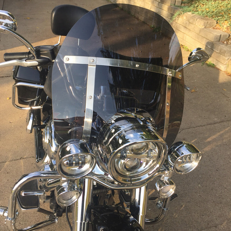 Smoke Windshield Windscreeen with Bracket for Harley Touring Road King 1994-2024
