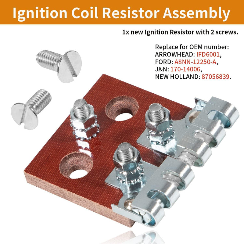 Ignition Coil Resistor for Ford/New Holland Tractor 2N 8N 9N 87056839 IFD6001