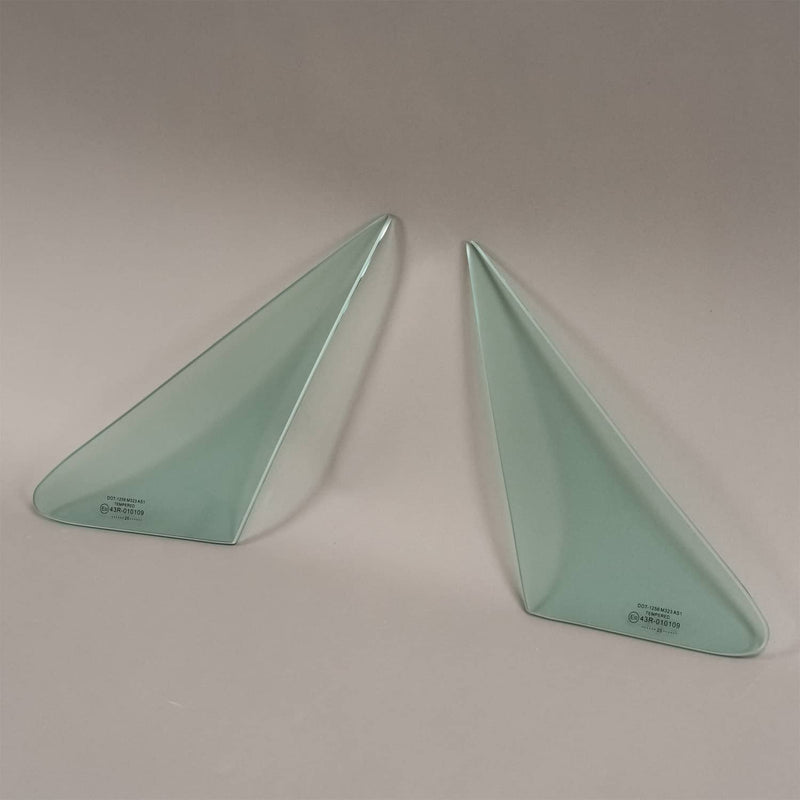 DURAFORCE Glass Windshield Vent Door Back Green Windows for Ford Mustang Fastback 1967-68