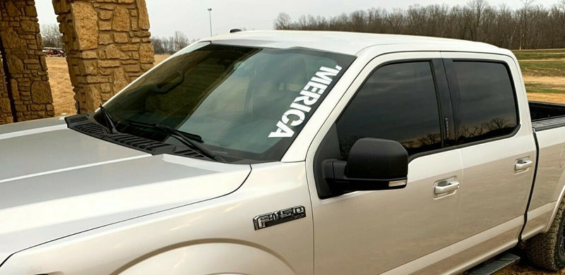DURAFORCE Merica Murica Vertical Windshield Vinyl Decal Sticker 22 x 4 Inch Car Truck