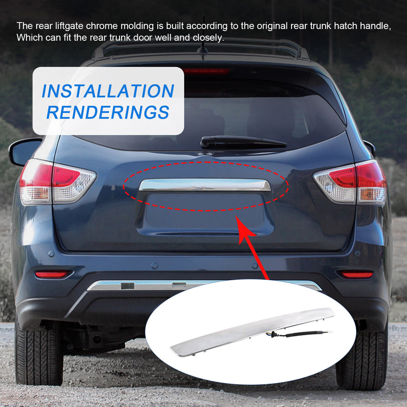 Chrome Rear Lift Gate Handle Trim Moulding for Nissan Pathfinder 3.5L
