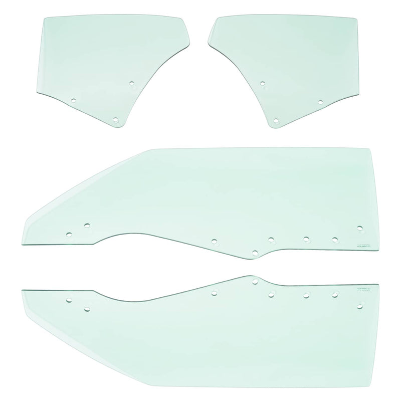 DURAFORCE Quarter Side Window Glass for Chevy Chevelle Malibu 1970-1972 2 Door 4 Pcs