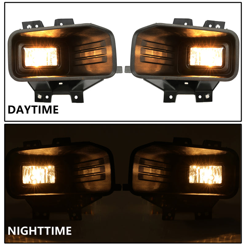 Clear Lens Halogen Fog Lights Lamps for Ford F-150 F150 2018-2020 Set Pair