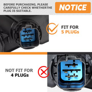 DURAFORCE Headlight Right Side Halogen Projector 5 Pins For Ford Edge 2011 2012 2013 2014