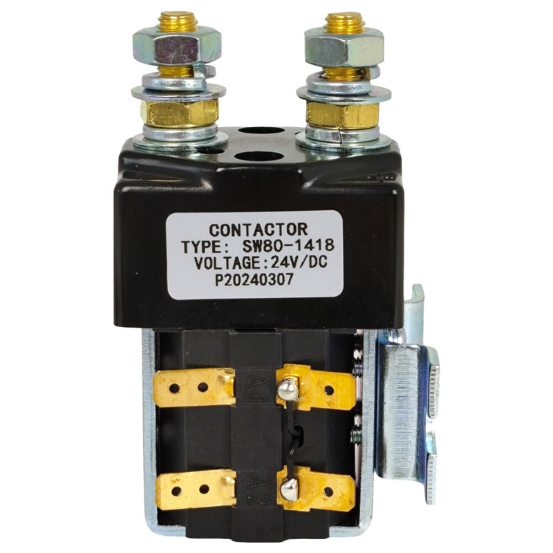 24V 100A 102-SW80-1418 Contactor Solenoid for Albright Golf Cart w/ Bracket