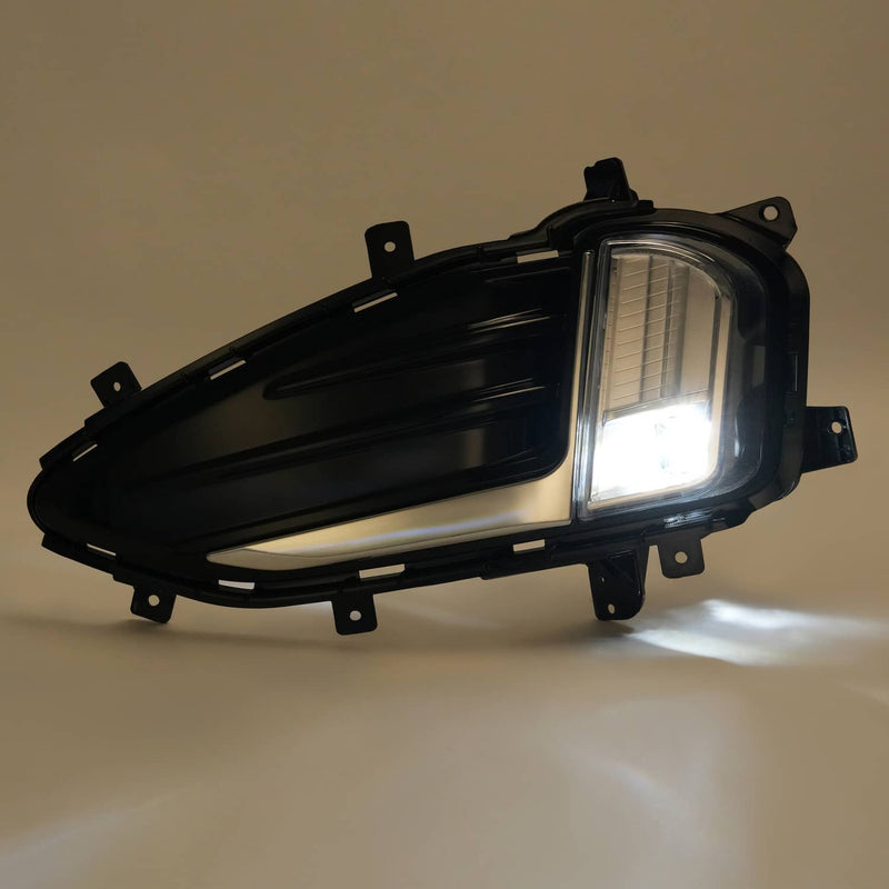 DURAFORCE LED Front Bumper Fog Lights Lamp Kit for Ford Edge 2019-2024 Cover Bezel 2PCS