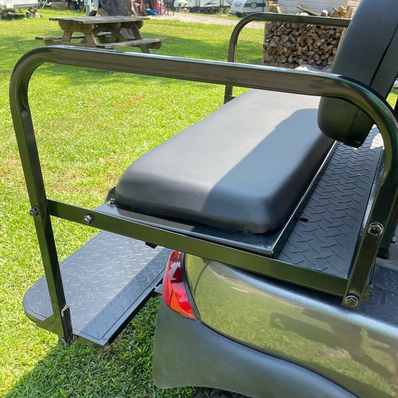 Golf Cart Flip Rear Back Seat Kit Black for Club Car Precedent Tempo Onward 04+
