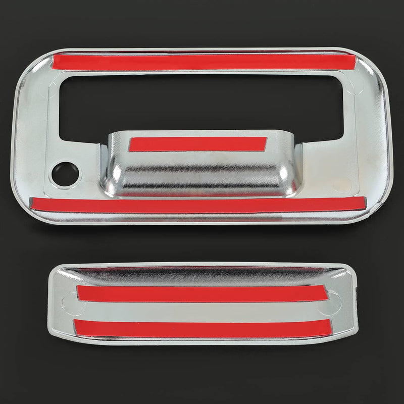 DURAFORCE Chrome Outside Tailgate Handle Cover Overlay for Ford F-150 F150 4 Door 2004-14
