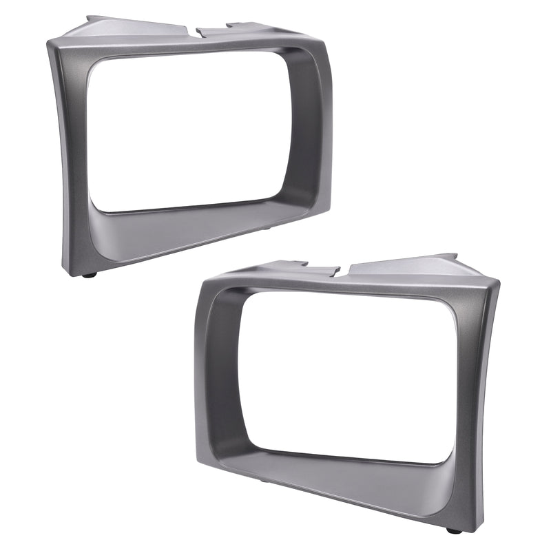 Headlight Door Set Bezel for Ford Super Duty F250 F350 F450 F550 1999-2004 2PCS