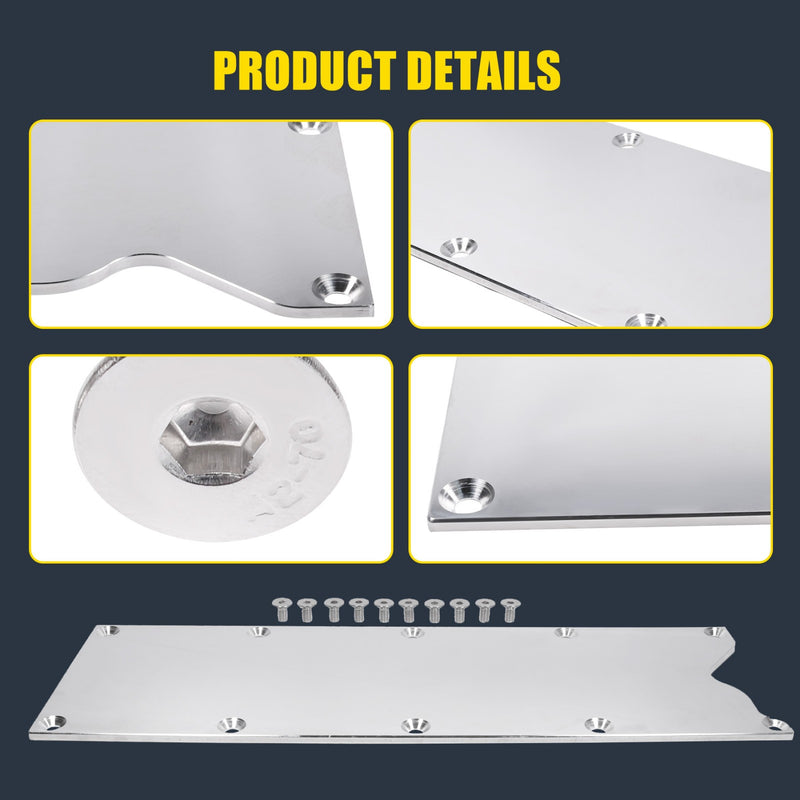 Knock Sensor Delete Valley Pan Cover Plate for LS Gen III Billet LS1 LS6 Gen 3