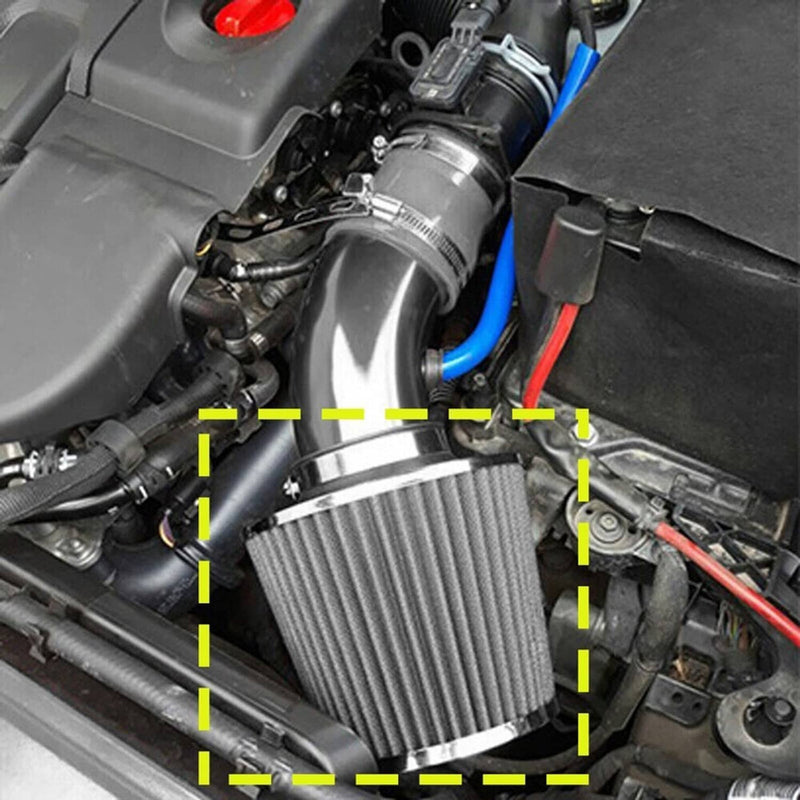3" 76mm High Flow Inlet Dry Air Filter Cold Air Intake Cone Replacement