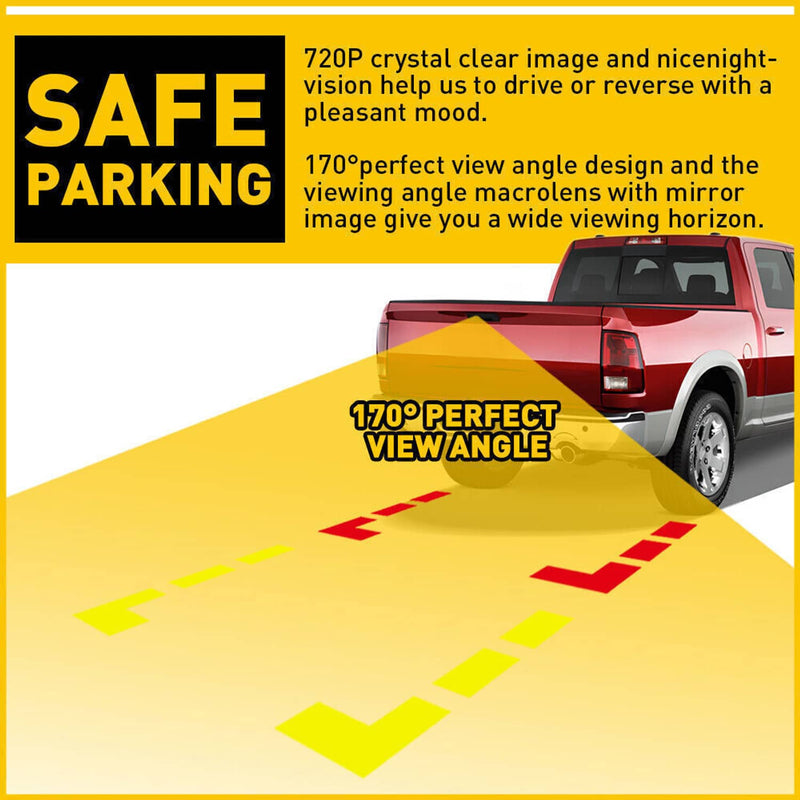 Rear Tailgate Latch Handle Backup Camera for Dodge Ram 1500 2500 3500 2009-2017