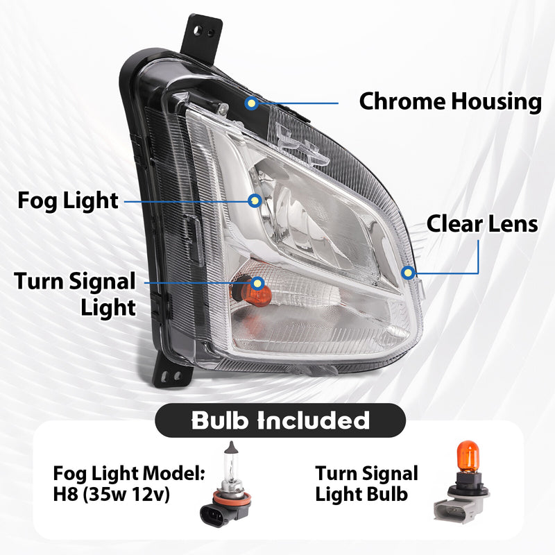 Right Side Fog Light Turn Signal Lamp for Chevy Equinox 2018-2021 Bulbs