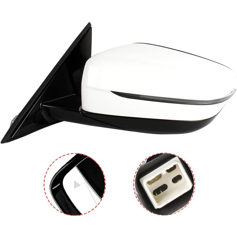 Left Driver Side Mirror with Blind Spot White for BMW 320i 330i 330e 2019-2023