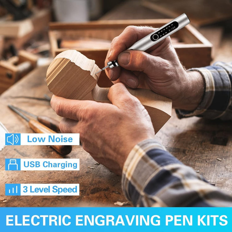 Cordless Electric Engraving Pen Micro Polishing Pen 33 Drill Bits