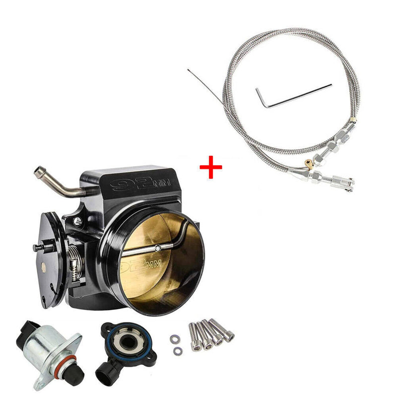 LS 92MM Throttle Body with Position Sensors TPS IAC Throttle Gas Cable Kit