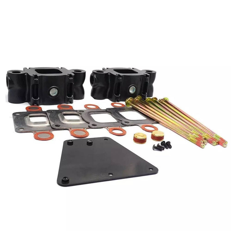 DURAFORCE 864929A4 3 Inch Dry Joint Exhaust Closed Cooling Spacer Kit for Mercruiser V6 V8