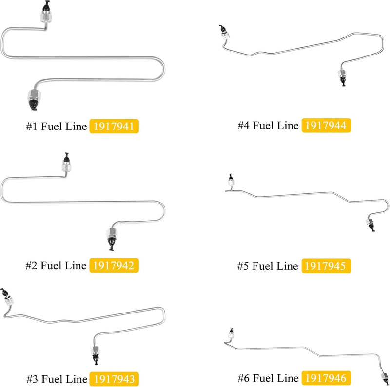 Fuel Injection Lines Kit for CAT Caterpillar 3406 3406B 3406C 980G 980F D8R 826C