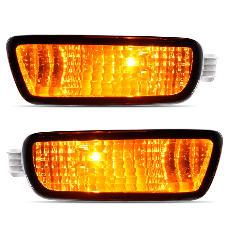 Front Bumper Smoked Turn Signal Lights Lamps for Toyota Tacoma 2001-2004 Pair