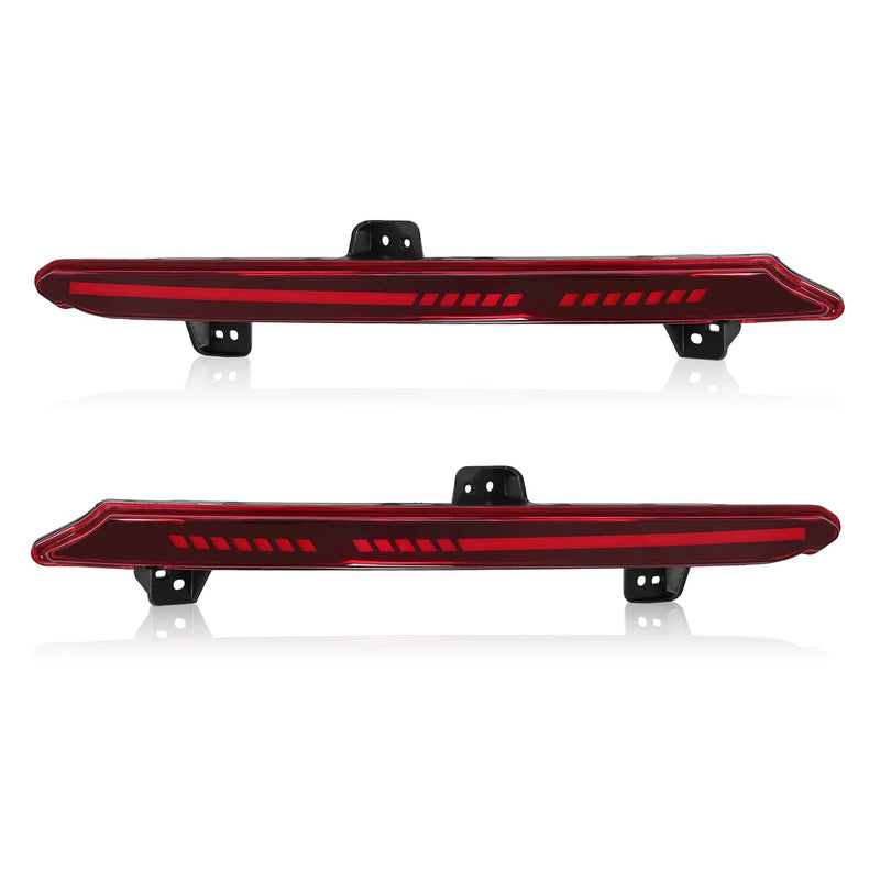 DURAFORCE Rear Bumper Lamp Red LED Reflector Tail Light for Honda Accord 2018 2019-2022