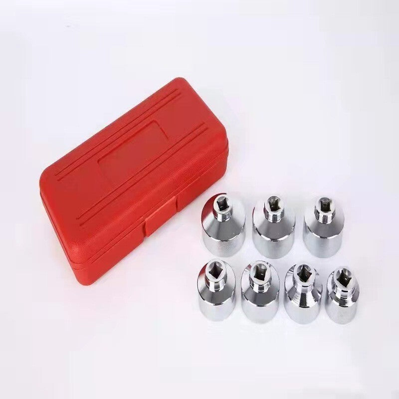 7PCS Oil Filter Socket Set Cup Socket Tool Set Cap Wrench 24 27 29 30 32 36 38mm