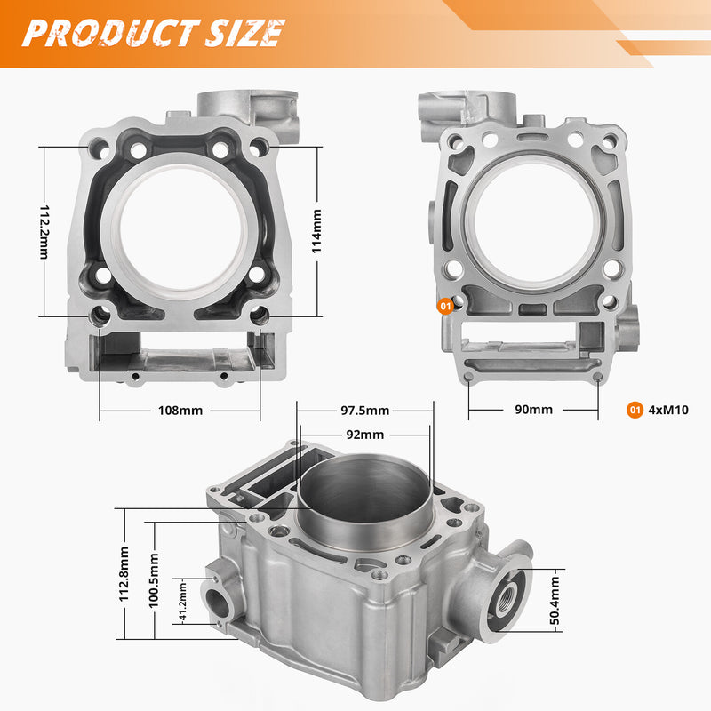 Cylinder Piston Engine Top End Rebuild Kit for Polaris Scrambler 500 1997-2012