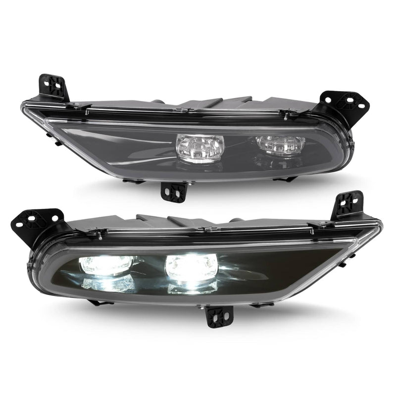 DURAFORCE LED Fog Lights for Chrysler 300 2015-2024 Front Driver Passenger Side Black