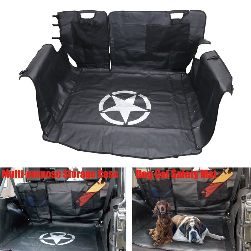 Rear Seat Cover Storage Cargo Liners Pets Floor Mat for Jeep Wrangler 2007-2020