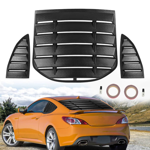 DURAFORCE Rear & Side Window Louvers for Hyundai Genesis Coupe 2010-2016 Sun Shade Cover