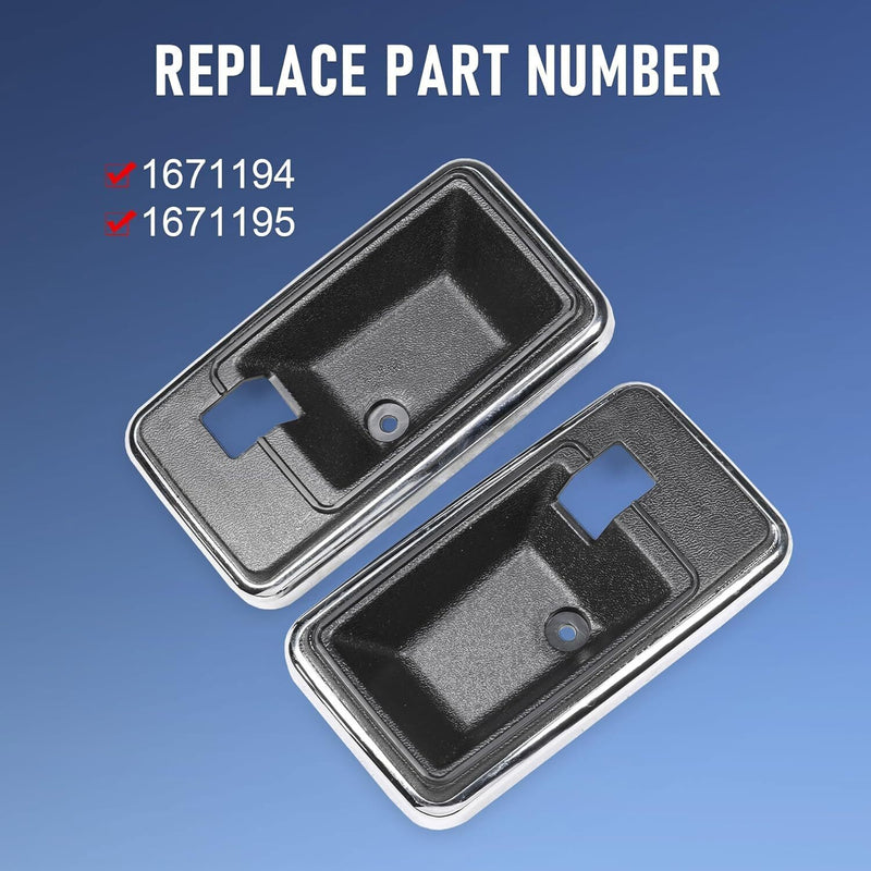 Interior Door Handle Bezel Cup Set for Firebird Trans Am Camaro 1976-1981