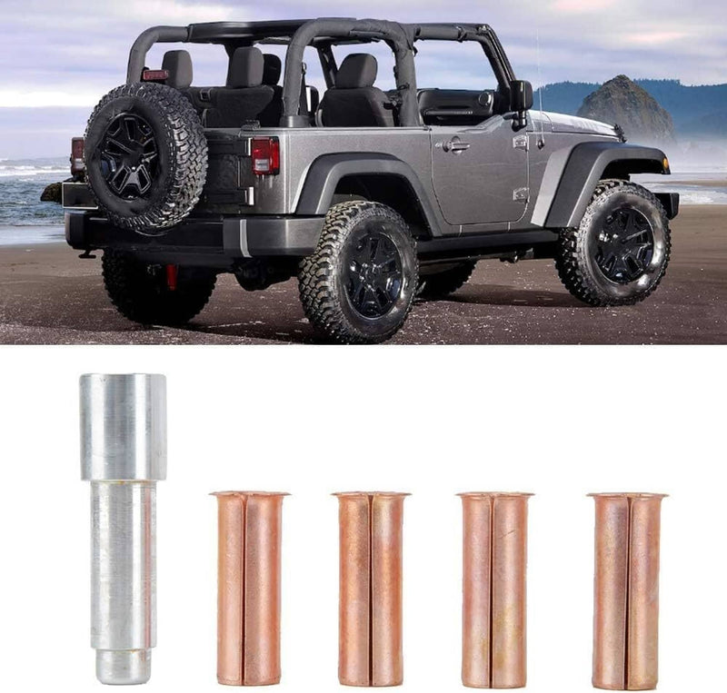 Door Hinge Pin Liners Bushings Kit Removal Tool for 2007-2018 Jeep Wrangler JK