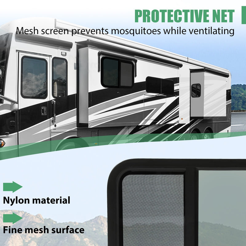Tinted Glass Horizontal Sliding Window for Camper Trailer RV 24" x 22