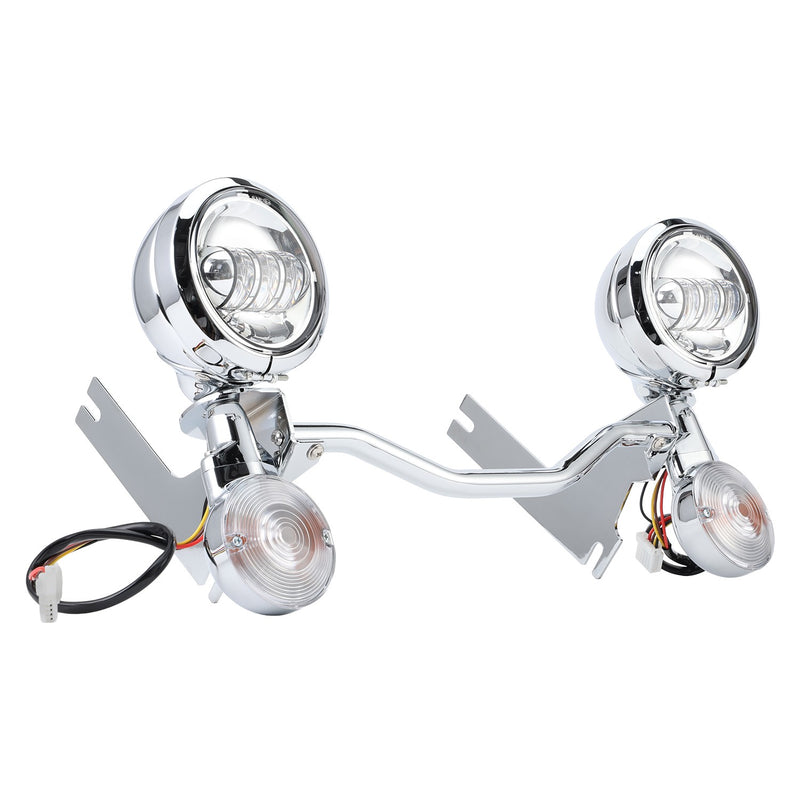 LED Passing Turn Signal Fog Spot Light Bar Fit for Harley Road King 1994-2013