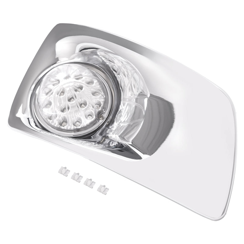 Right Side LED Clear Lens Fog Light Bezel for Kenworth T660 2007-2017
