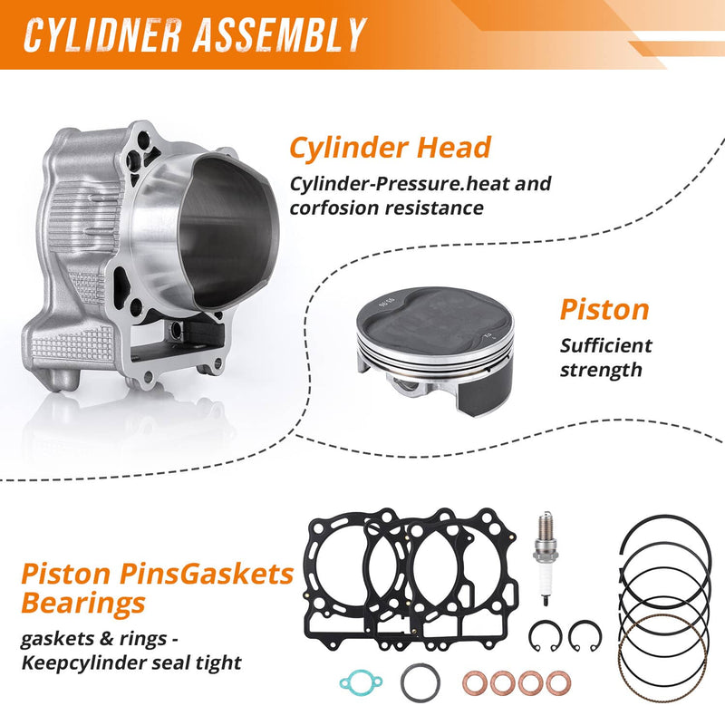 Cylinder Head Piston Gasket Top End Kit for Kawasaki KFX400 Suzuki LTZ400 DRZ400