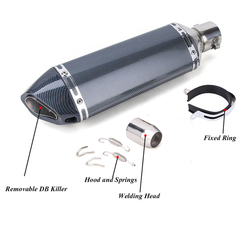 Slip On 51mm Universal Motorcycle Exhaust Muffler Pipe DB Killer Silencer
