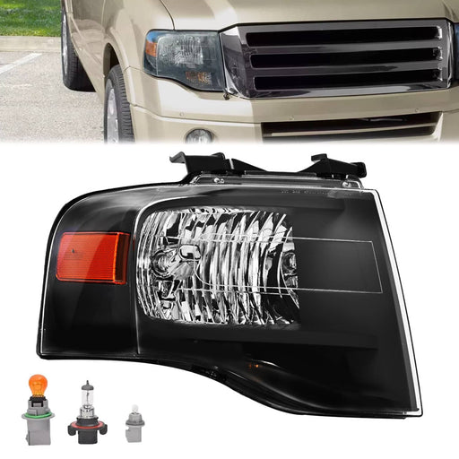 DURAFORCE #FO2503227 Right Headlight With Bulbs for Ford Expedition 2007-2014 Reflector