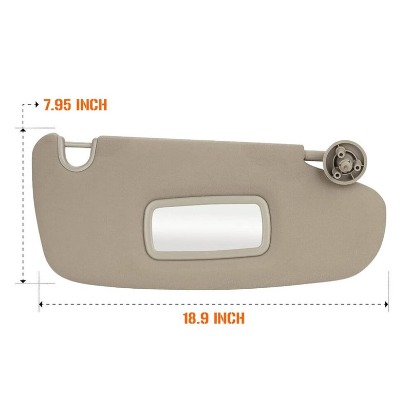 Sun Visor Set Left Right for 2002-2009 Dodge Ram 1500 2500 3500 Beige 2Pcs