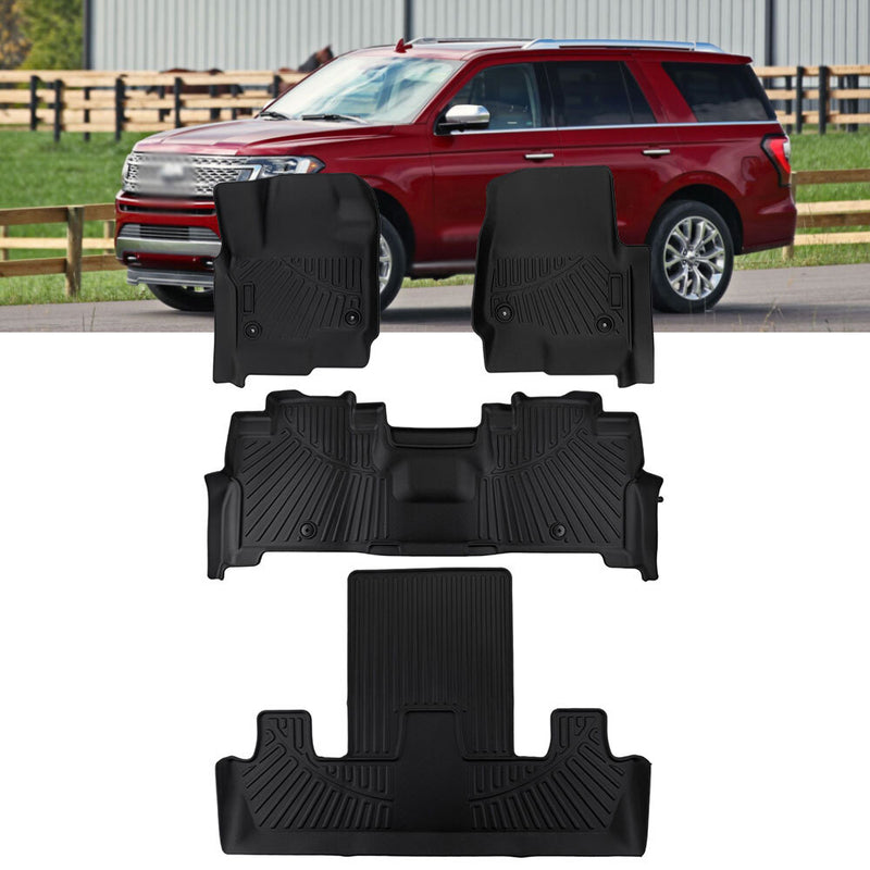 TPE Floor Mats Liners for Ford Expedition Expedition Max 2018-2025 3D Molded