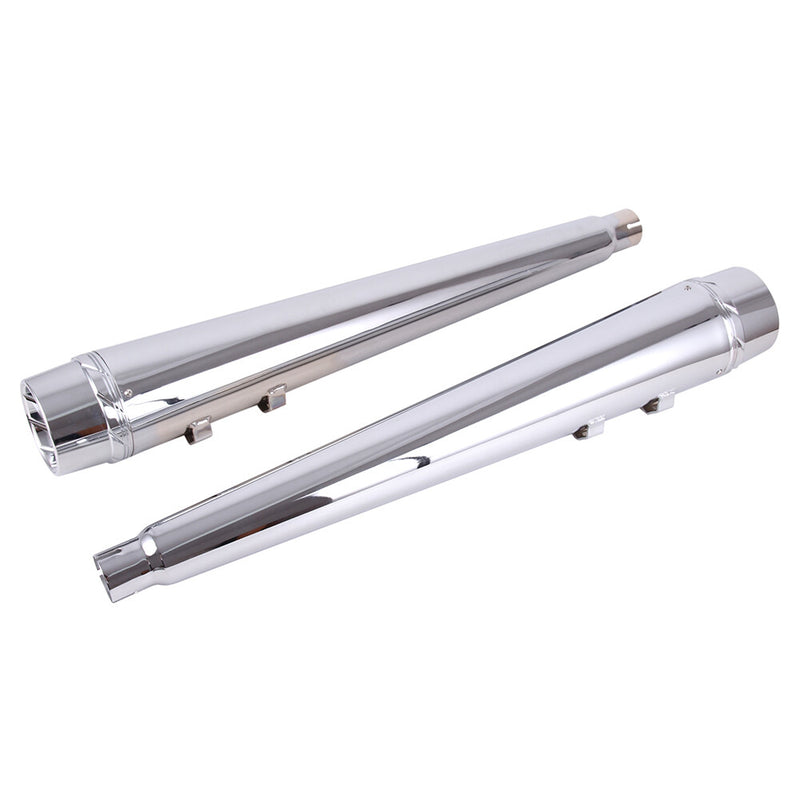4" Chrome Slip On Mufflers Exhaust Pipe Dual for Harley Touring King Glide 95-16