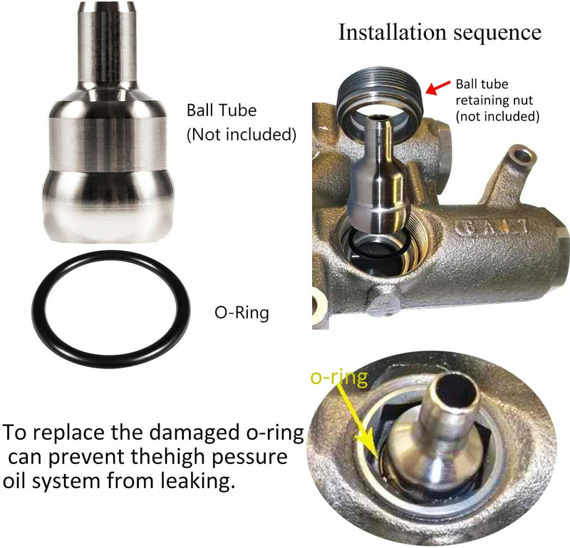 Oil Rail Ball Tube Socket Tool O-Ring Injector Seal Kit for Ford 6.0L 03-07