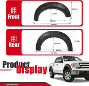 DURAFORCE Pocket Riveted Wheel Fender Flare for Ford F150 F-150 Styleside 2009-2014 4PCS