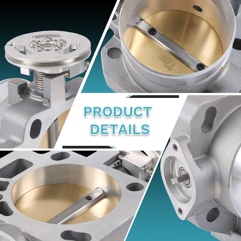 JDMSPEED Billet 72mm Throttle Body for K-Series K20 K24 PRB PRC RBC RRC