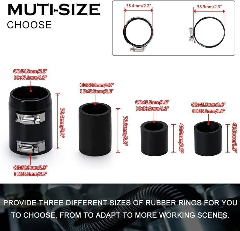36'' Stainless Steel Radiator Flexible Coolant Hose Kit with 4 Caps