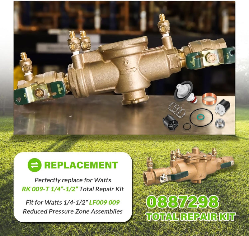 0887298 RK009 1/4"-1/2" Total Relief Reduced Pressure Zone Repair Kit for Watts